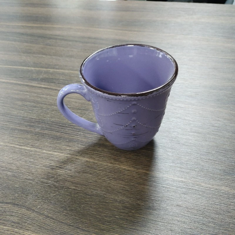 Color Glaze Embossed Drawing Tableware Set
