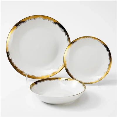 Gold Rim Electroplated Dinnerware Sets suppliers